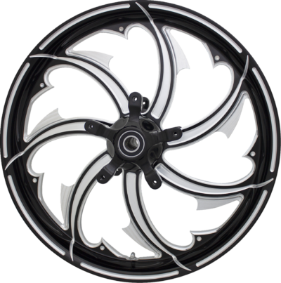 Wheel - Front - Coastal Moto - Fury - Dual Disc - with ABS - Black Cut - 21" x 3.25" - FL