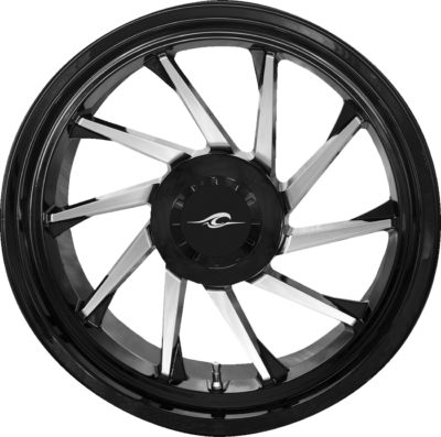 Wheel - Right Rear - Coastal Moto - Hurricane - Single Disc - without ABS - Black Cut - 18" x 7" - Trike