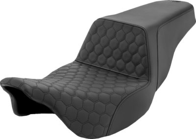 Seat - Saddlemen - Step-up - Honeycomb - Black Stitching - without Backrest - FL '08-'23