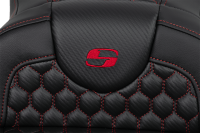 Seat - Saddlemen - RoadSofa - Honeycomb - Red Stitching - Extended Reach - without Backrest - FLH/FLT '08-'23