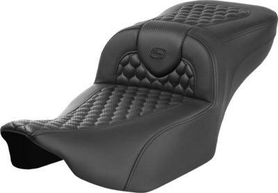 Seat - Saddlemen - RoadSofa - Honeycomb - Black Stitching - Extended Reach - without Backrest - FLTR/FLHX '23-'24