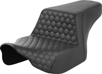 Seat - Saddlemen - Step-up - Honeycomb - Black Stitching - without Backrest - FL '23-'24