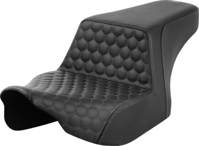 Seat - Saddlemen - Step-up - Honeycomb - Gray Stitching - without Backrest - FL '23-'24