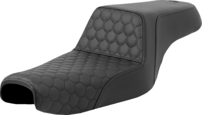 Seat - Saddlemen - Step-up - Honeycomb - Black Stitching - without Backrest - 3.3 Gal Tank - Sportster '04-'21